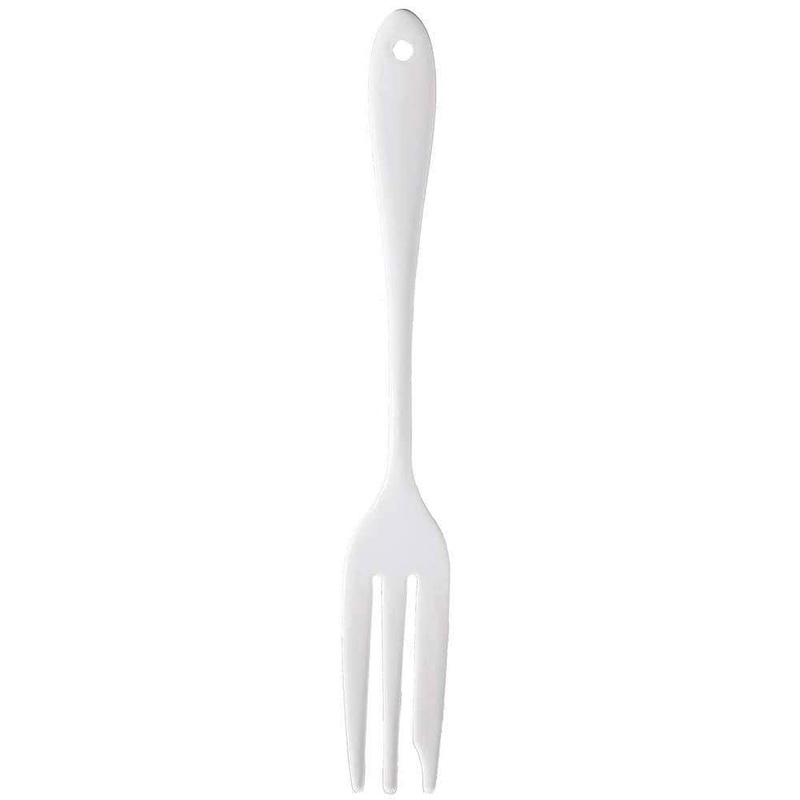 Wada Napoli Enameled Cutlery Cake Fork White