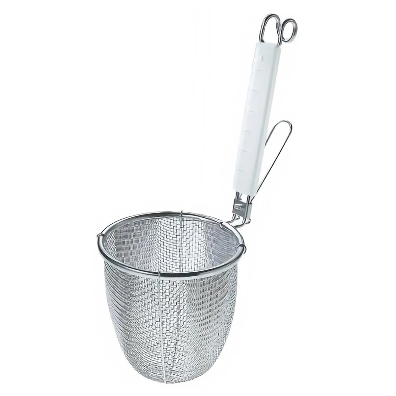 Three Snow Stainless Steel Tebo Noodle Strainer Round Base with Silicone Handle
