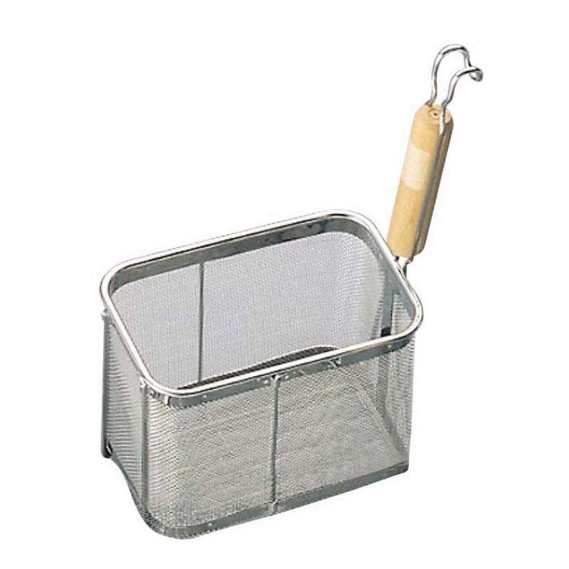Three Snow Tebo Deep Square Noodle Strainer with Wooden Handle