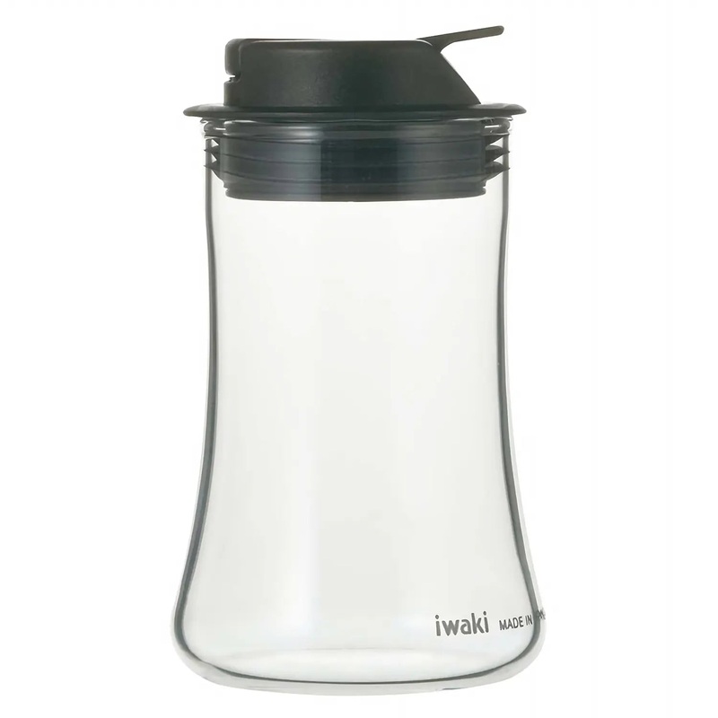Iwaki Heat-Resistant Glass Salt and Pepper Cruet with a Lid
