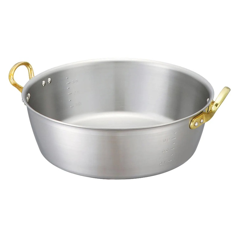 Nakao-Alumi King Denji Stainless Steel Tempura Pot with Scale