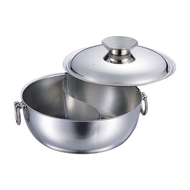 Wadasuke Stainless Steel Induction Shabu Shabu Hot Pot with Divider