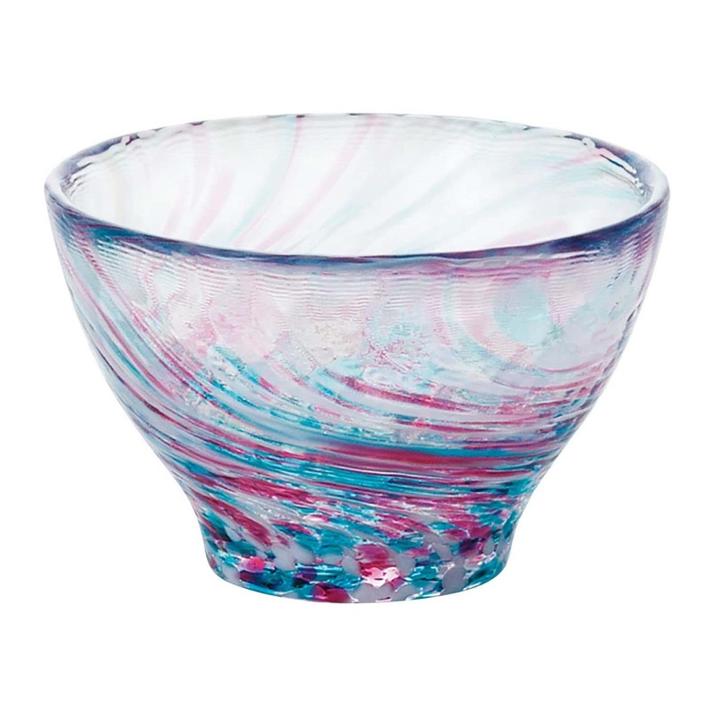 Aderia Tsugaru Vidro Harugasumi Soda-Lime Glass Sake Cup