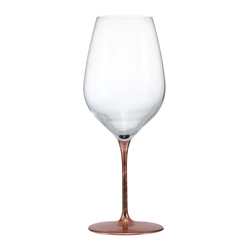 EBM Crystal Glass Lacquered Pair Wine Glass