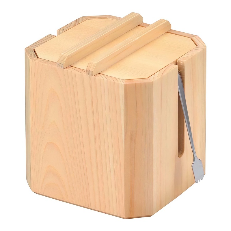 EBM Wooden Sushi Gari Pickled Ginger Container With Tongs