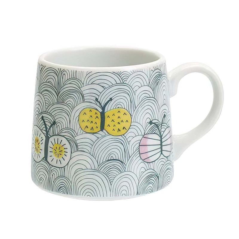 Harekutani Porcelain Butterfly Mug