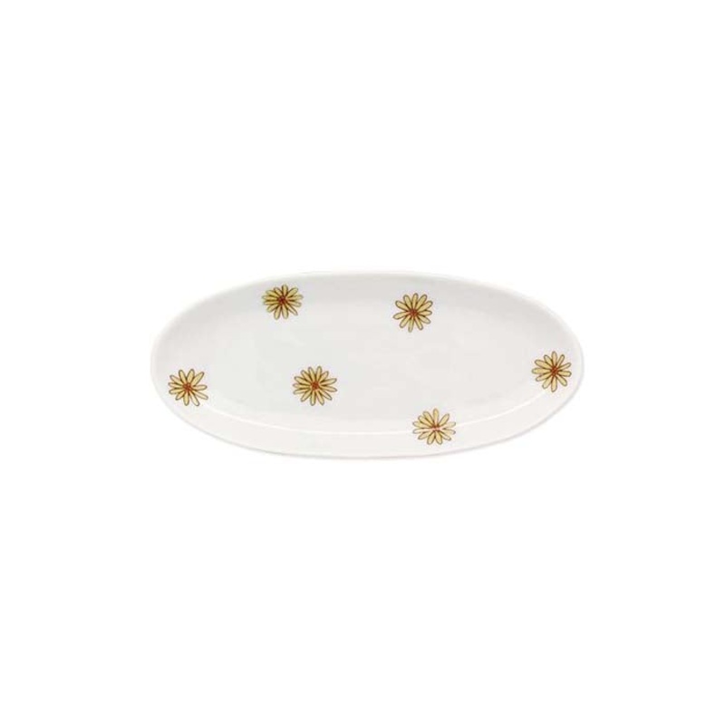 Harekutani Porcelain Flower Oval Plate