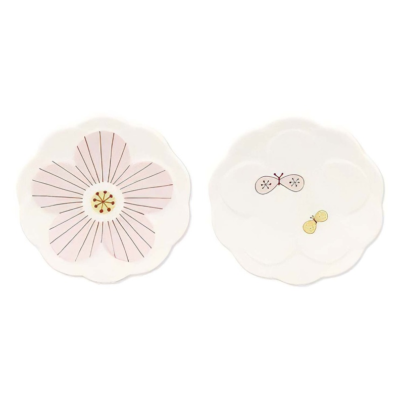Harekutani Porcelain Flower Small Plate Set (2 Plates)