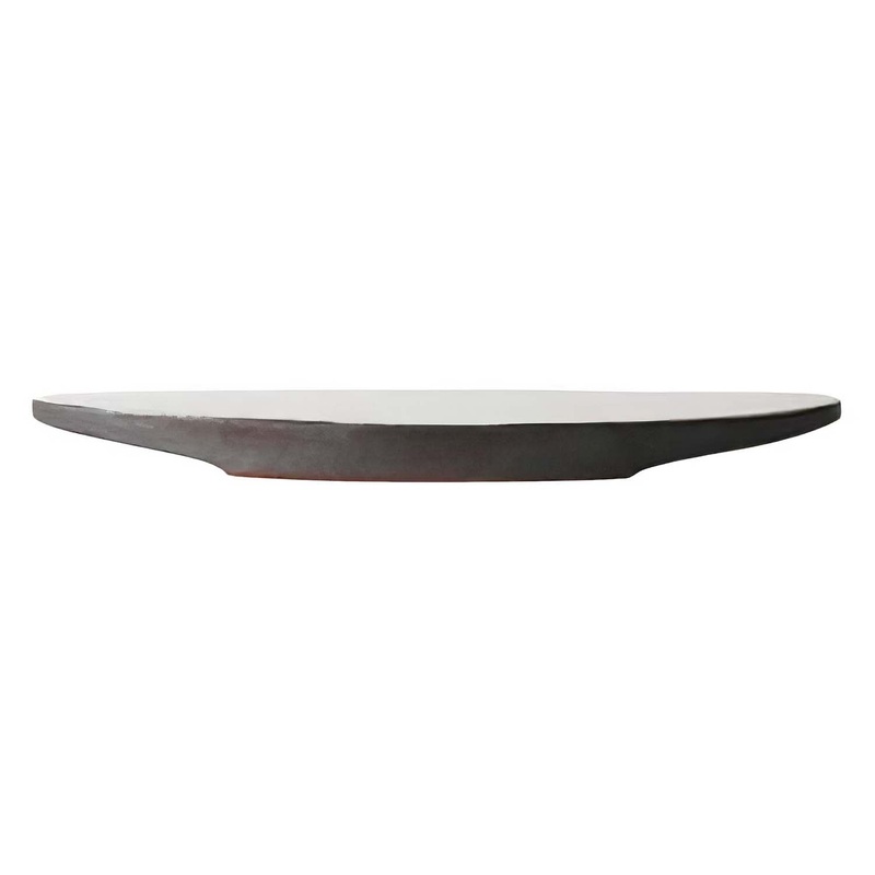 Marumi Yasuda Kawara Yuki Ceramic Flat Oval Plate
