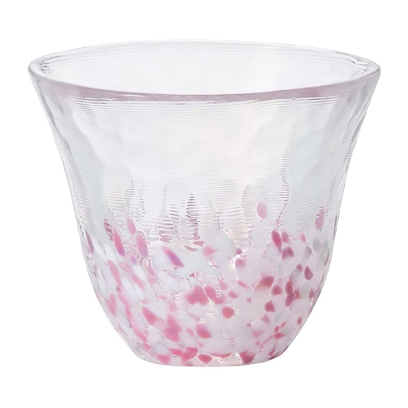Aderia Tsugaru Vidro Soda-Lime Glass Sakura Sake Cup