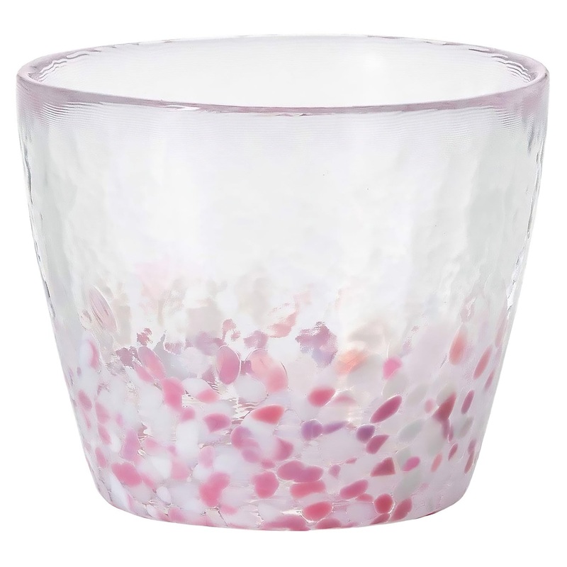 Aderia Tsugaru Vidro Soda-Lime Glass Sakura Soba Choko Cup