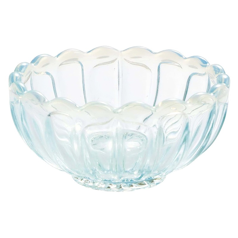 Hirota Glass Yukinohana Soda-Lime Glass Blue Mini Bowl