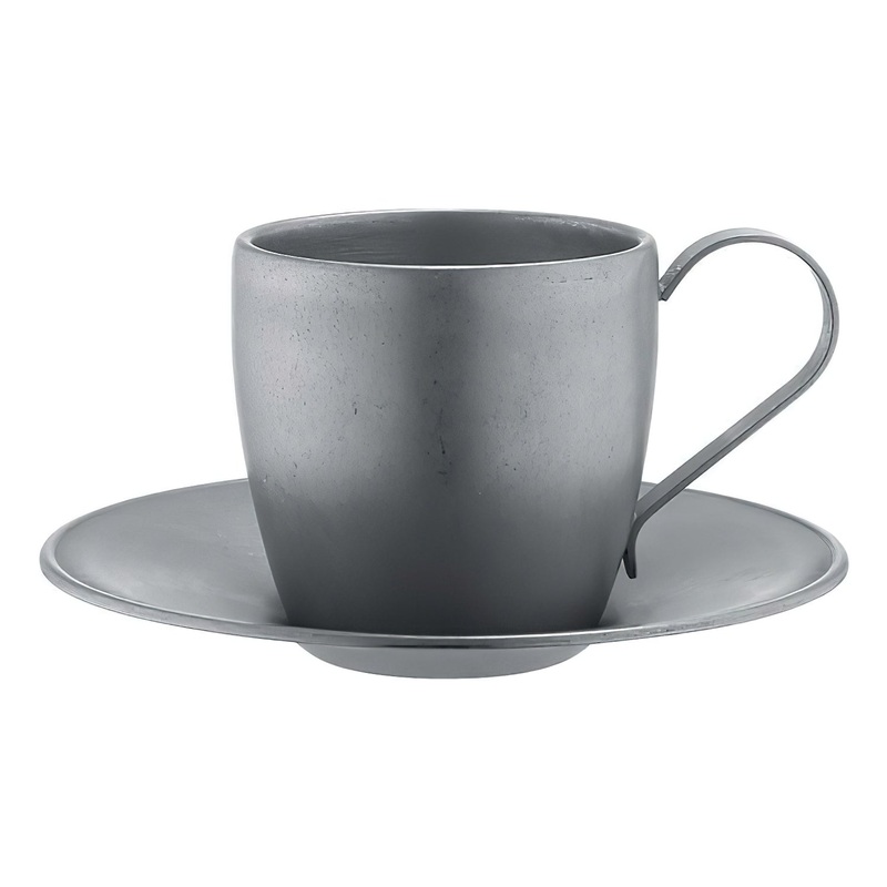 Aoyoshi Vintage Stainless Steel Cup & Saucer