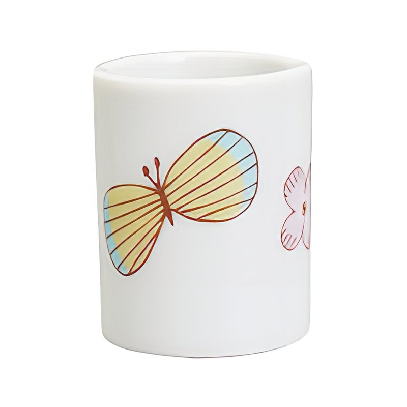 Harekutani Porcelain Butterfly Toothbrush Stand