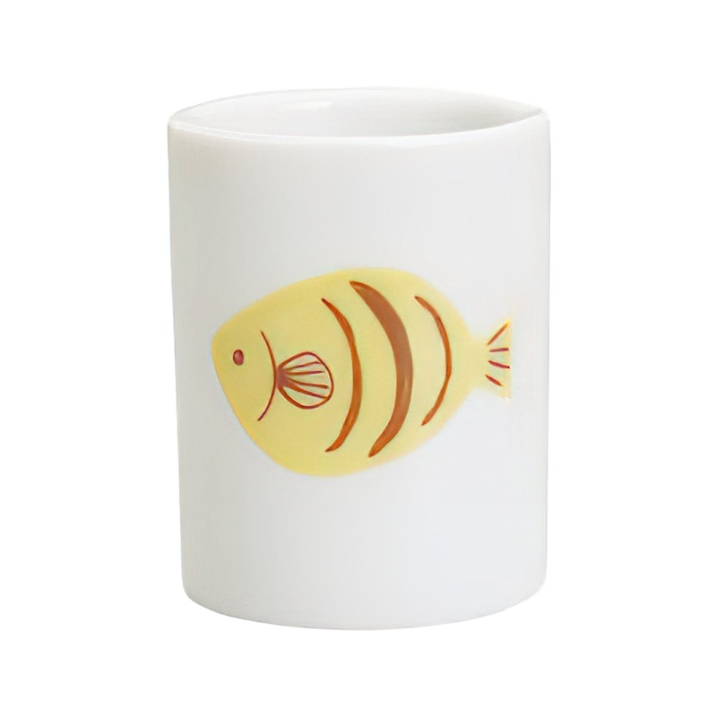 Harekutani Porcelain Fish Toothbrush Stand