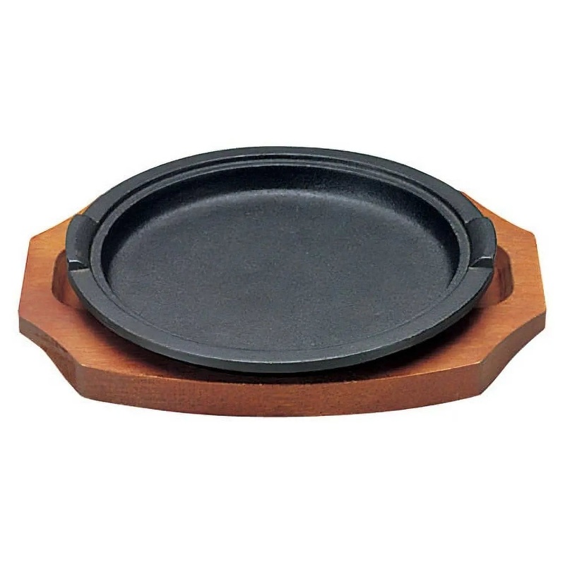 Asahi Cast Iron Round Sizzler Platter Robata
