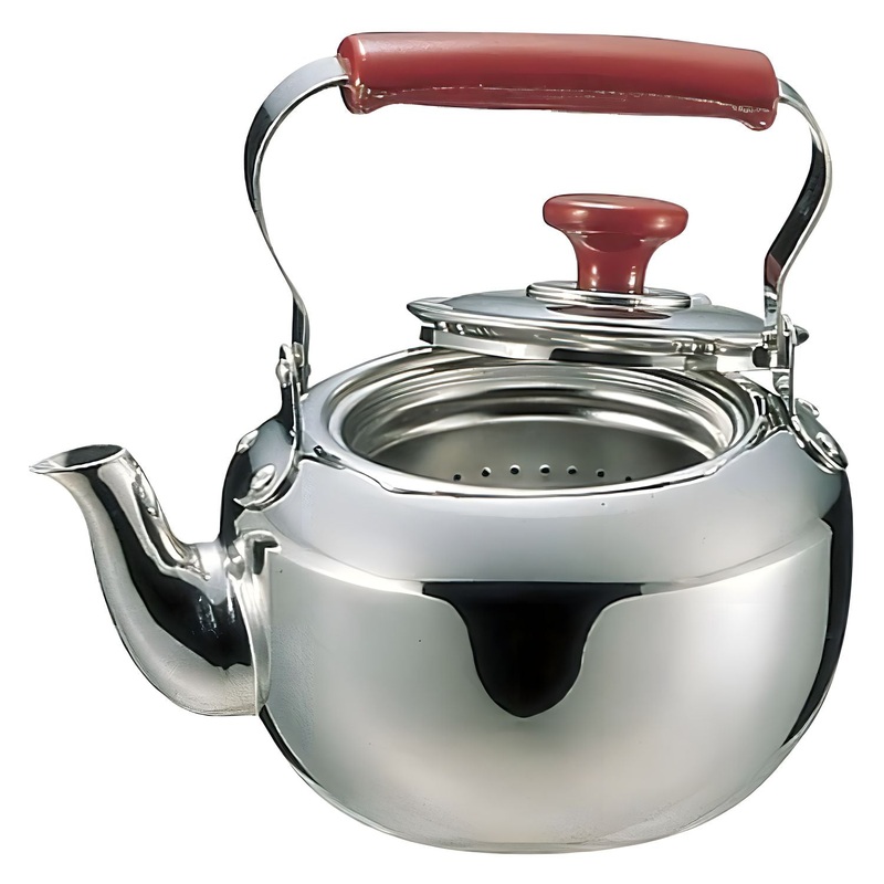 Gyokkodou Stainless Steel Kyusu Teapot with Tea Strainer