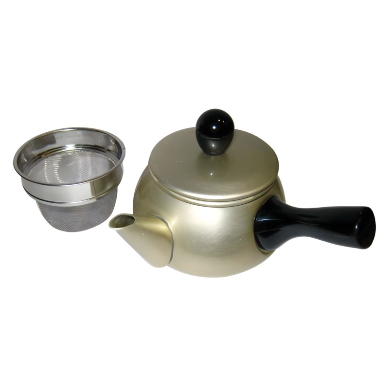 Maekawa Kinzoku Aluminum Kyusu Teapot Side Handle with Tea Strainer
