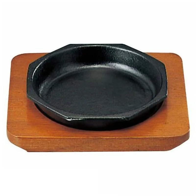 Sanwa Seiki Cast Iron Small Sizzler Platter Octagon