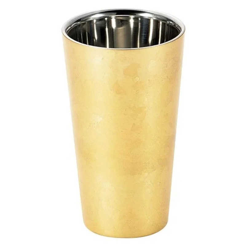 Asahi Hakugoromo Stainless Steel Double-Wall Beer Glass 250ml