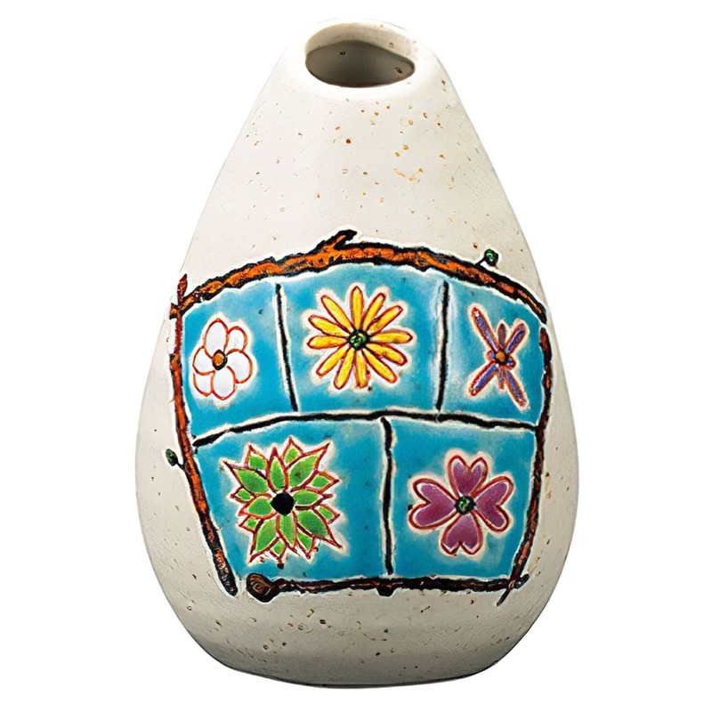 Kutani Ware Porcelain Single-flower Vase