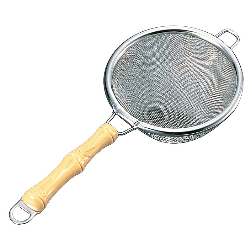 Wada Stainless Steel Tea Strainer Double Mesh with Plastic Handle