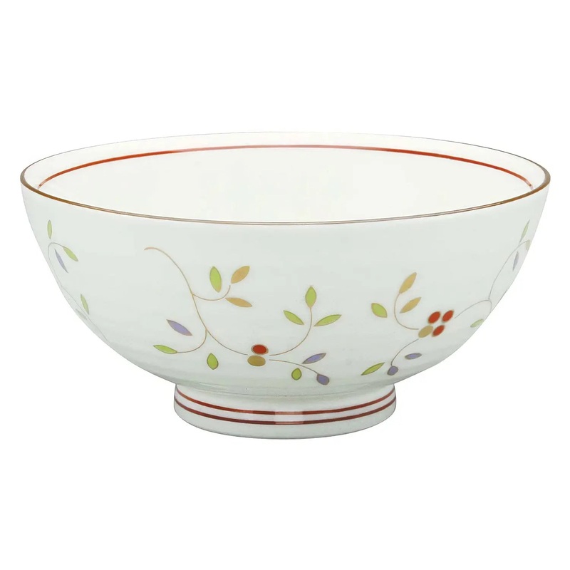 EBM Porcelain Tempered Rice Bowl Nanten 11.5cm