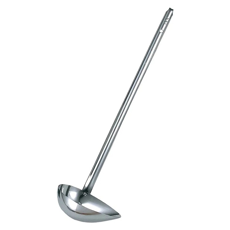Gyokkodou Stainless Steel Side-Scooping Long Ladle