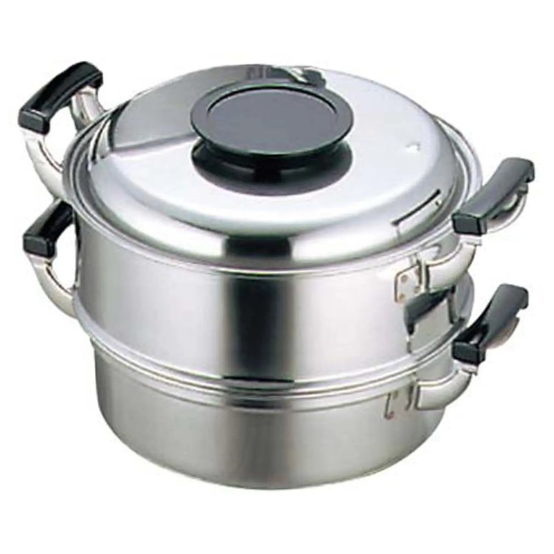 Peach Brand Stainless Steel Two-Tier Steamer