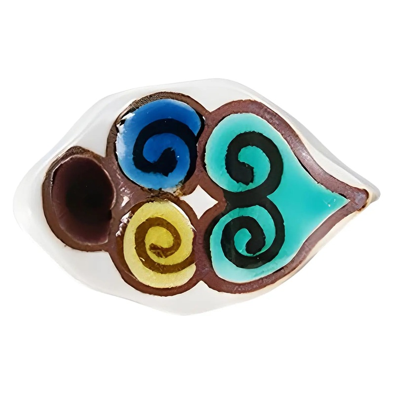 Soukyu Porcelain Lucky Charm Chopstick Rest Iridescent Clouds