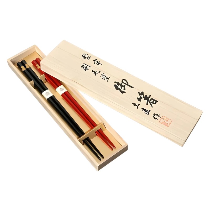 Echizen Shikki Makie Wood Couple Chopsticks Gourd