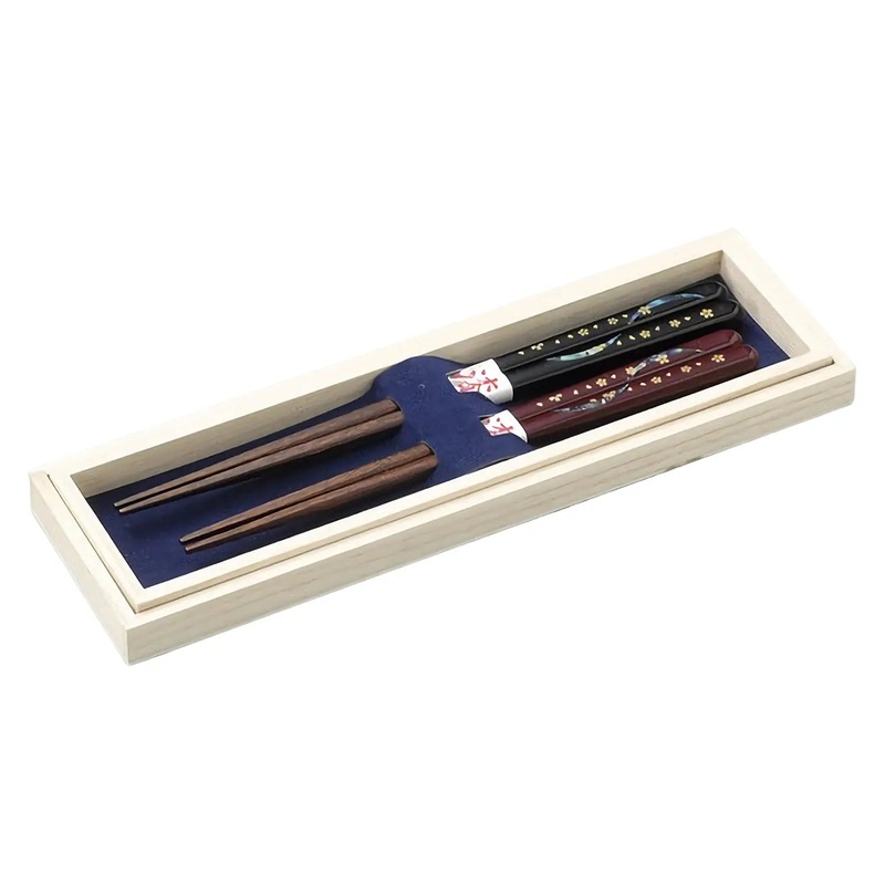 Echizen Shikki Makie Wood Couple Chopsticks Hitohira