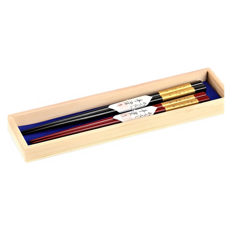 Echizen Shikki Makie Wood Couple Chopsticks Vines