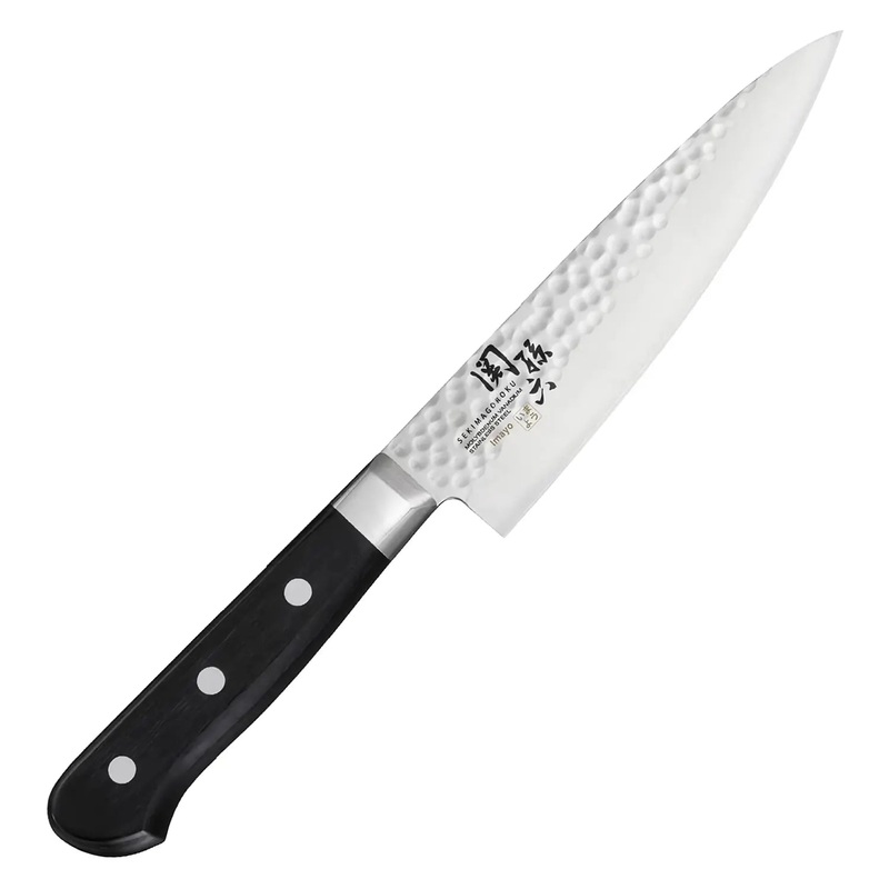 Seki Magoroku Imayo Molybdenum Vanadium Stainless Steel Gyuto Knife Hammer Finish