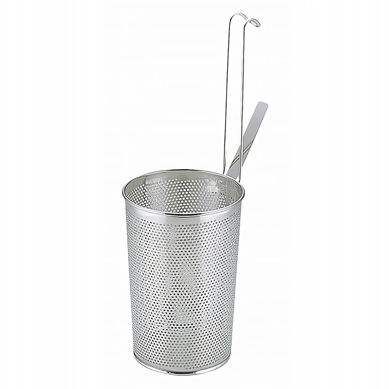 Yukiwa Stainless Steel Perforated Deep Tebo Noodle Strainer Flat Base