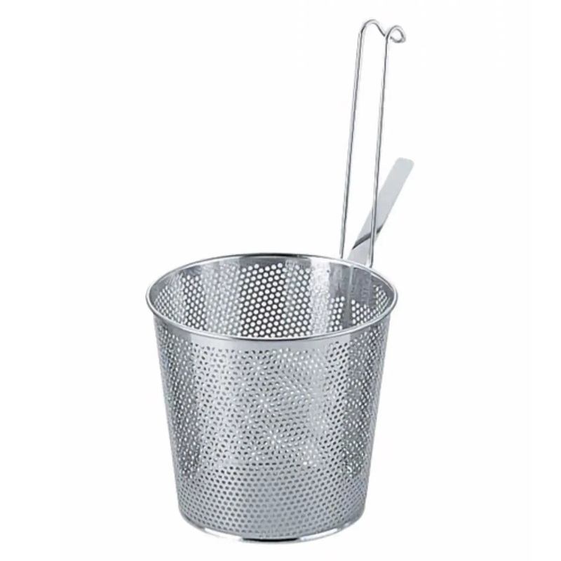Yukiwa Stainless Steel Perforated Udon Tebo Noodle Strainer Flat Base