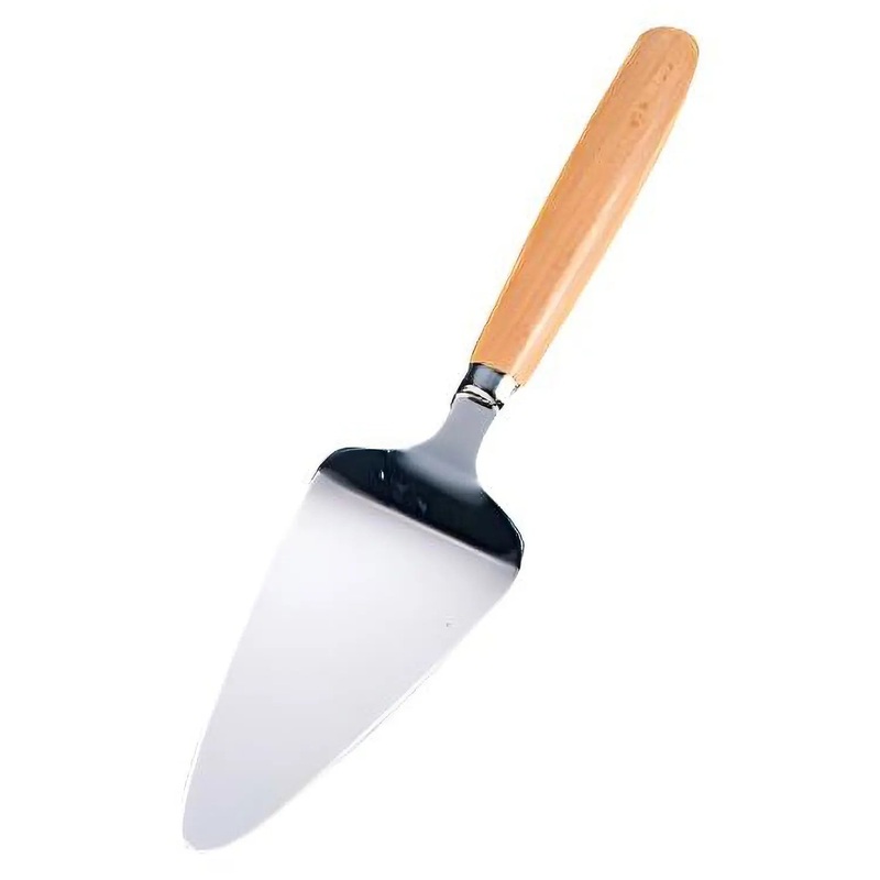 EBM Stainless Steel Cake Server with Wooden Handle