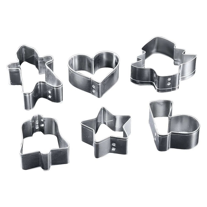 Kubodera Tin Christmas Cookie Cutter 6 pcs