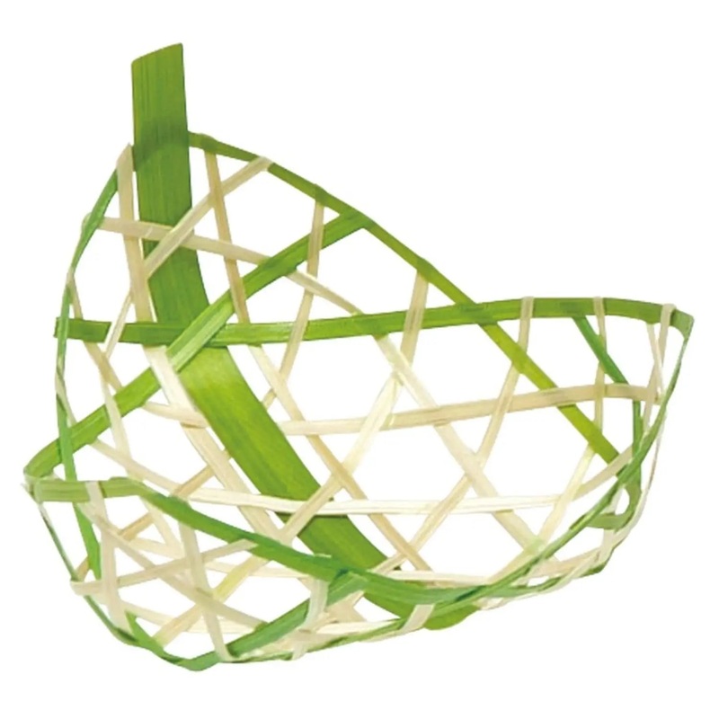 Manyo Bamboo Small Serving Basket Mitsuba