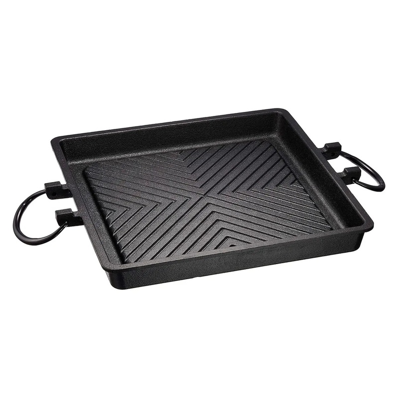 Asahi Chuzo Cast Iron Square Yakiniku Barbecue Griddle