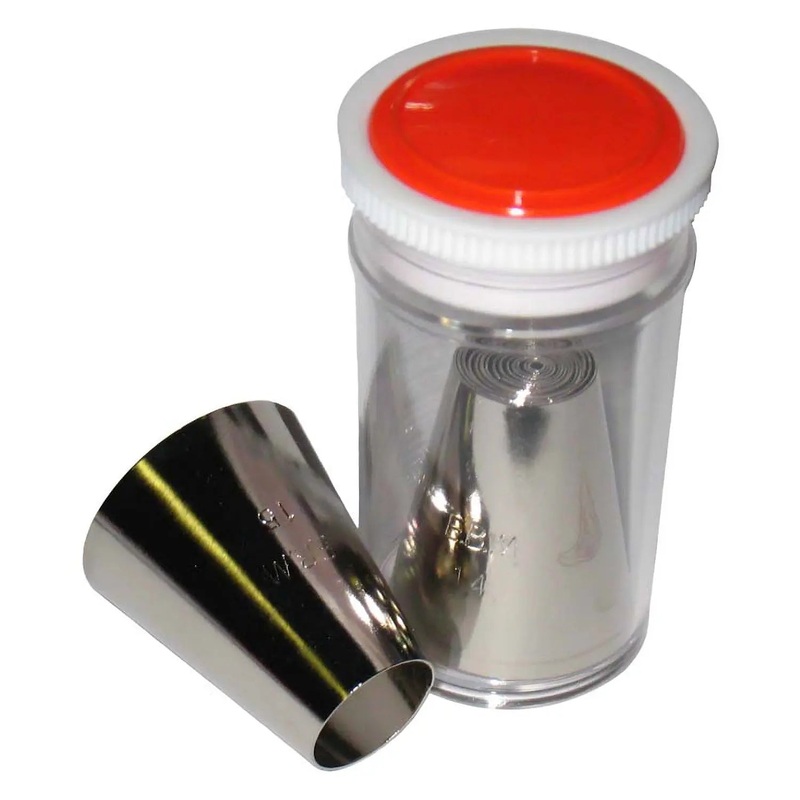 EBM Brass Round Piping Tips 15 pcs with Case