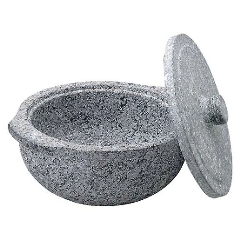EBM Jangsu Stone Bibimbap Bowl Donabe Style with Stone Lid