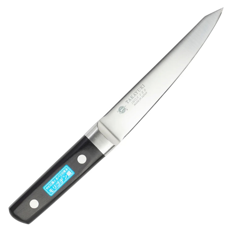 Sakai Takayuki Inox Molybdenum Stainless Steel Sabaki Honesuki Knife Kansai Style 150mm