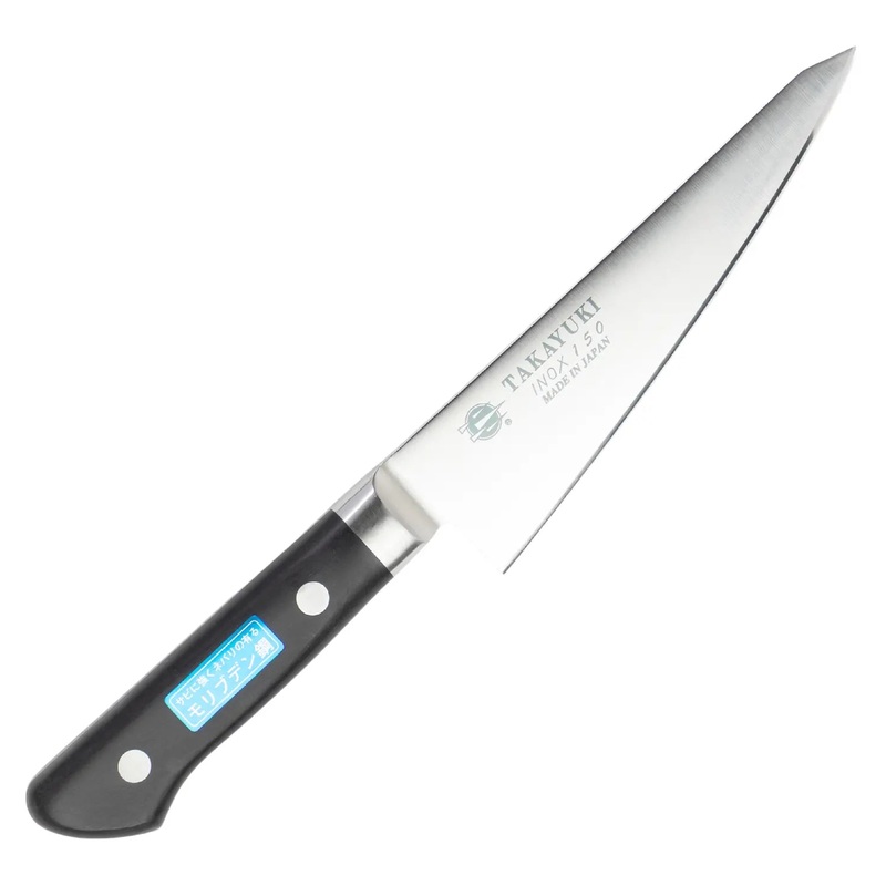 Sakai Takayuki Inox Molybdenum Stainless Steel Sabaki Honesuki Knife Kanto Style 150mm