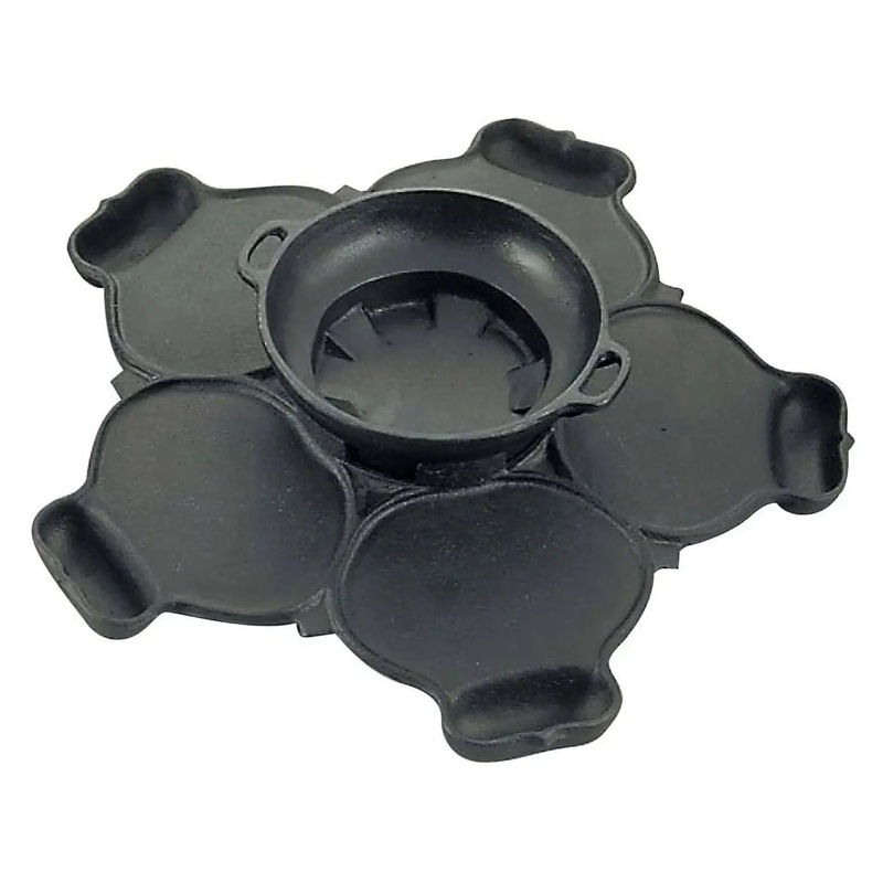 Toushin Iron Hot Pot Grill Pan for 5 People