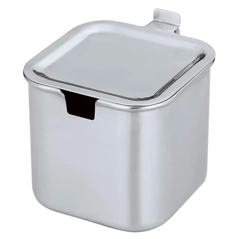Yukiwa Molybdenum Steel Sauce Container with Hinged Lid