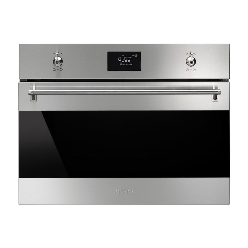 Smeg SFA4390MXK 60cm Stainless Steel Classic Compact Microwave Oven