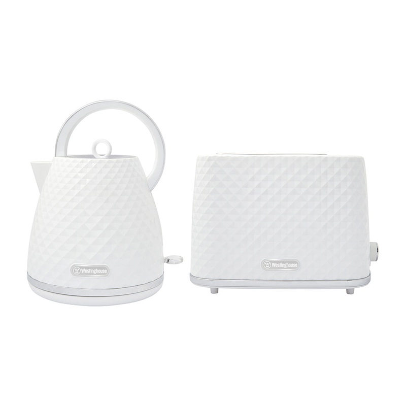 Westinghouse WHKTPK09W White Kettle & Toaster Pack