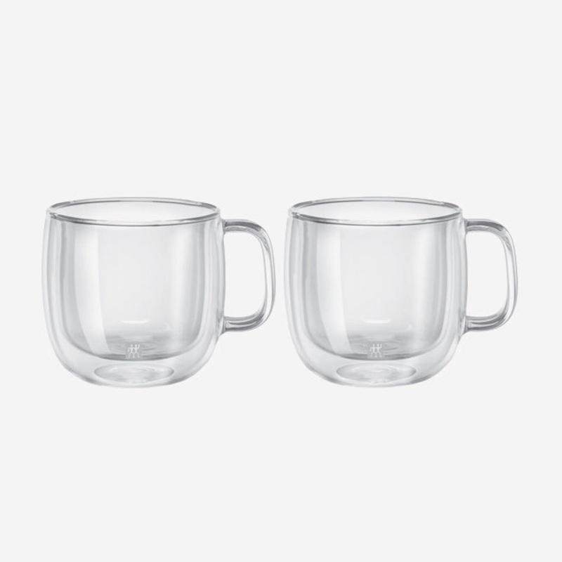 Zwilling | Sorrento Plus Cappuccino Glass Mug Set - Clear