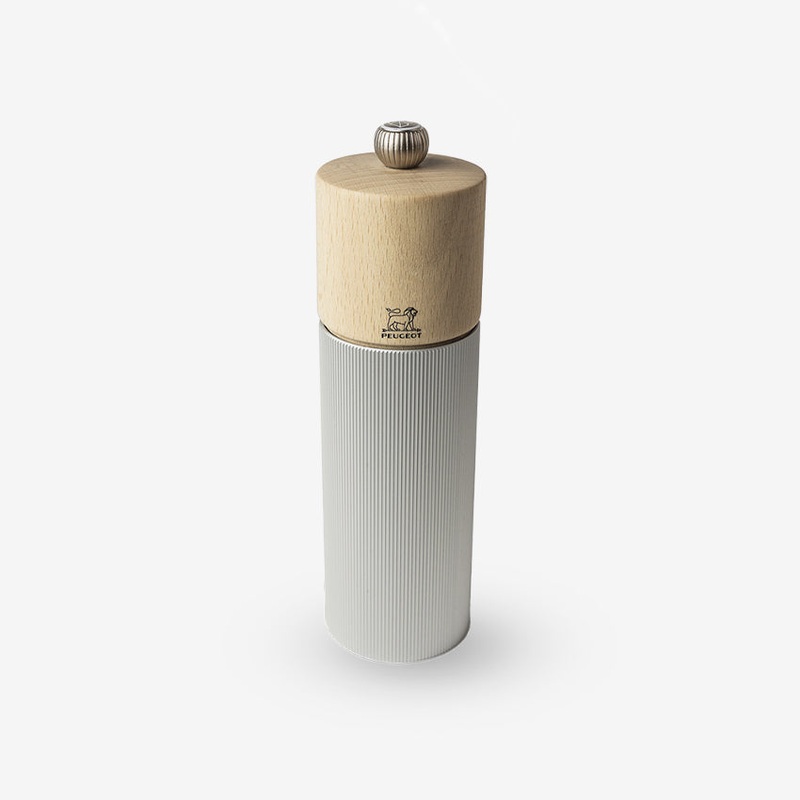 Peugeot | Line Aluminum & Beechwood Salt Mill